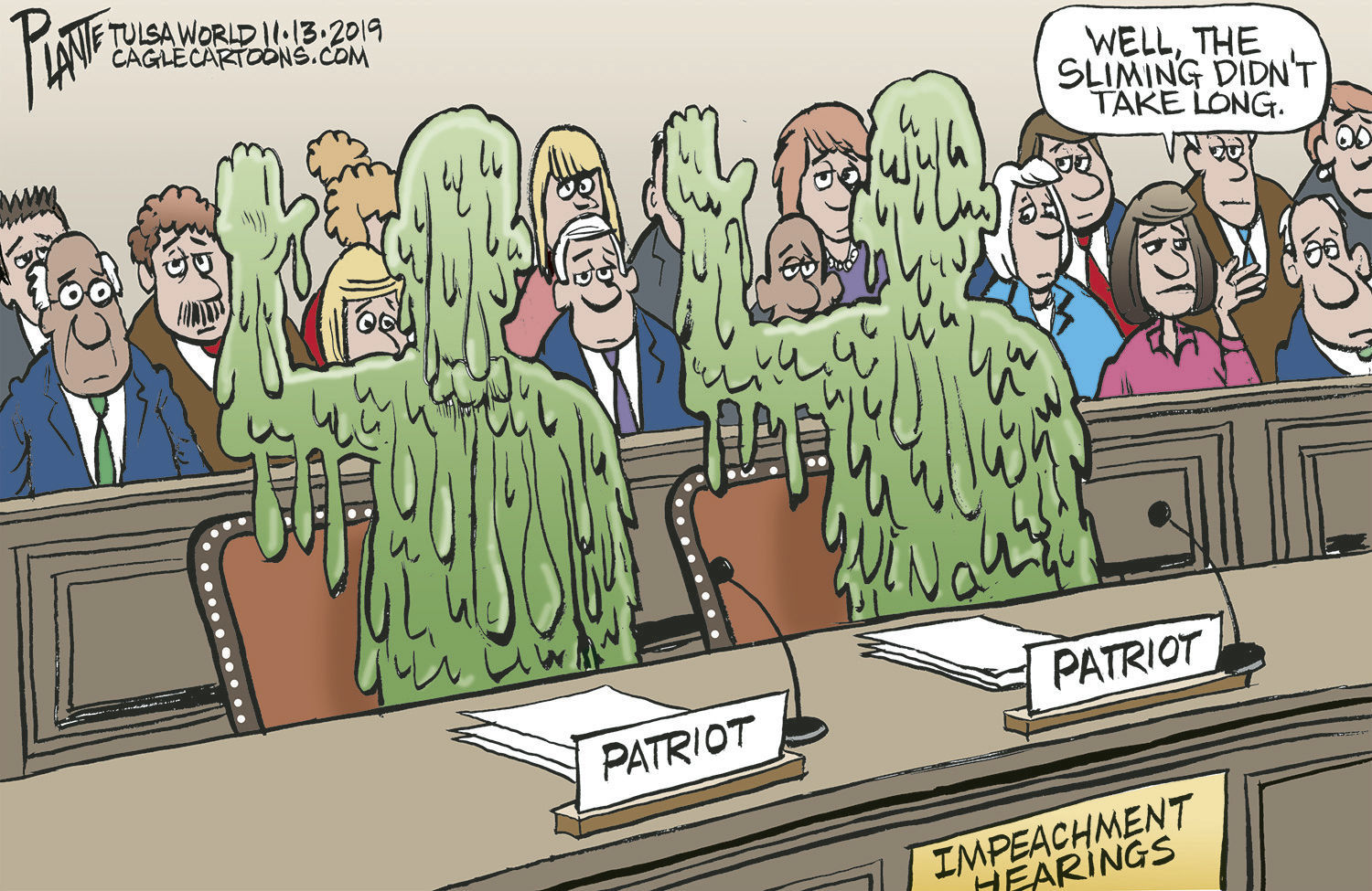 Bruce Plante Cartoon: Trump Impeachment hearings